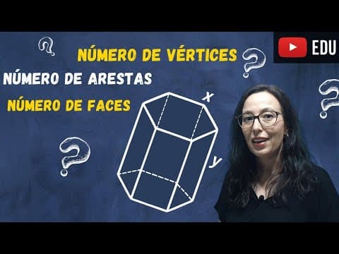 Thumbnail da aula: Faces, Arestas e Vértices de um Prisma Hexagonal - Professora Angela