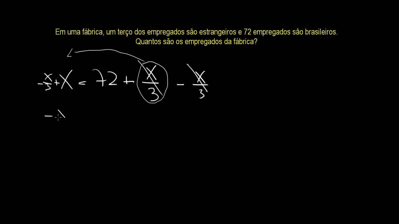 Thumbnail: Equação do 1º Grau - Problema 3