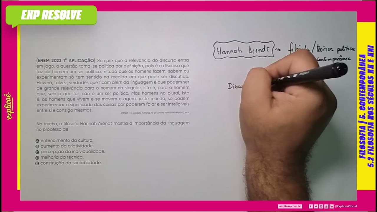 Thumbnail: SEMPRE QUE RELEVÂNCIA DO DISCURSO ENTRA EM JOGO, A QUESTÃO (...) | FILOSOFIA NOS SÉCULOS XX E XXI