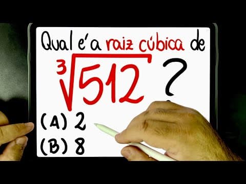 Thumbnail da aula: 🔥 RAIZ CÚBICA DA RAIZ CÚBICA DE 512 é quanto? 😱 Você consegue resolver?