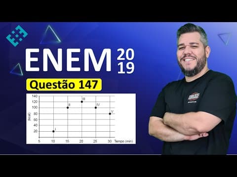 Thumbnail da aula: ✅ QUESTÃO 147 ENEM 2019 (Caderno Amarelo) 👉🏻 Os exercícios físicos são recomendados