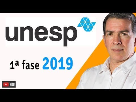 Thumbnail da aula: Unesp Primeira Fase 2019 - Resolução Professor Pinguim