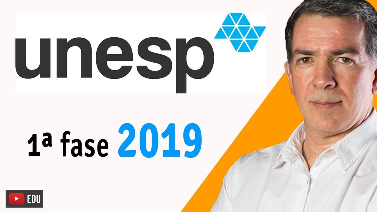 Thumbnail: Unesp Primeira Fase 2019 - Resolução Professor Pinguim