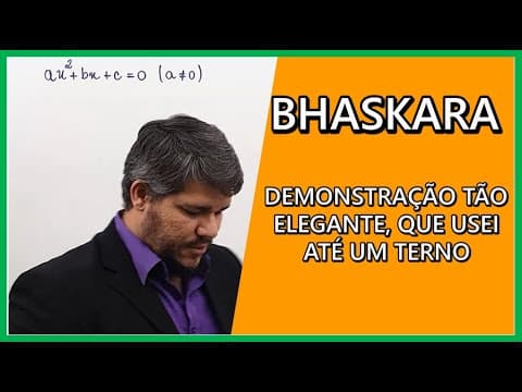 Thumbnail da aula: Bhaskara: x=-b+ou- raiz de delta sobre 2a ✅ Tá! Mas por quê?😎 #3