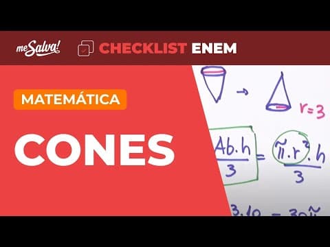 Thumbnail da aula: Matemática no ENEM 2024: Geometria Espacial - Cones