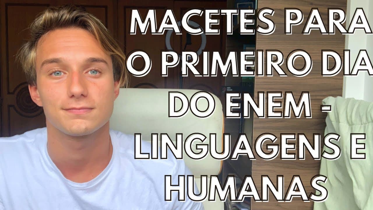 Thumbnail: MACETES para o PRIMEIRO DIA do ENEM (Linguagens e Humanas)