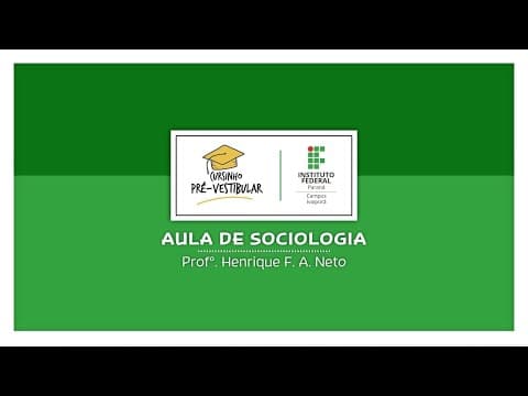 Thumbnail da aula: Sociologia I Émile Durkheim e seus conceitos I Profº Henrique Neto - 25-05