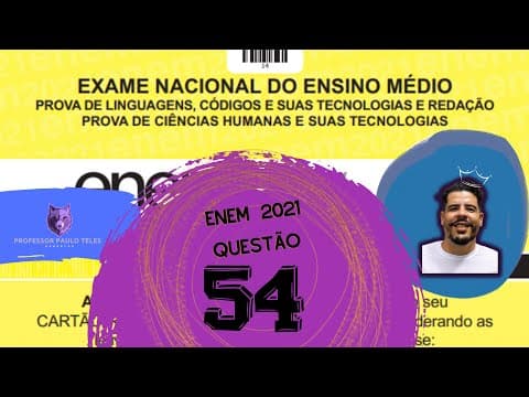 Thumbnail da aula: Resolução Enem 2021 - Humanas Questão 54