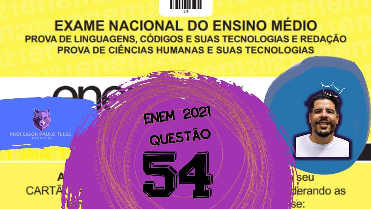 Thumbnail: Resolução Enem 2021 - Humanas Questão 54