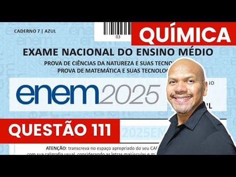 Thumbnail da aula: Enem 2025 - Resolução de Química - O esquema apresenta as etapas do processo de biodigestão, uma for