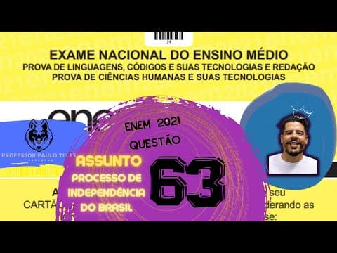 Thumbnail da aula: Resolução Enem 2021 - Humanas Questão 63