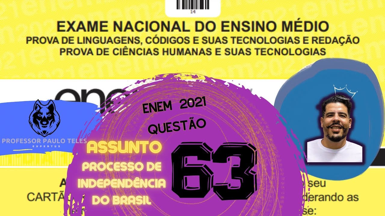 Thumbnail: Resolução Enem 2021 - Humanas Questão 63