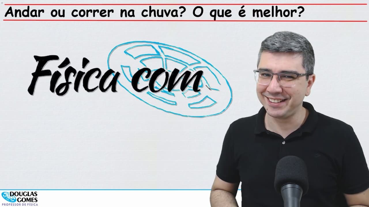 Thumbnail: Andar ou correr na chuva? O que é melhor? | Física do cotidiano