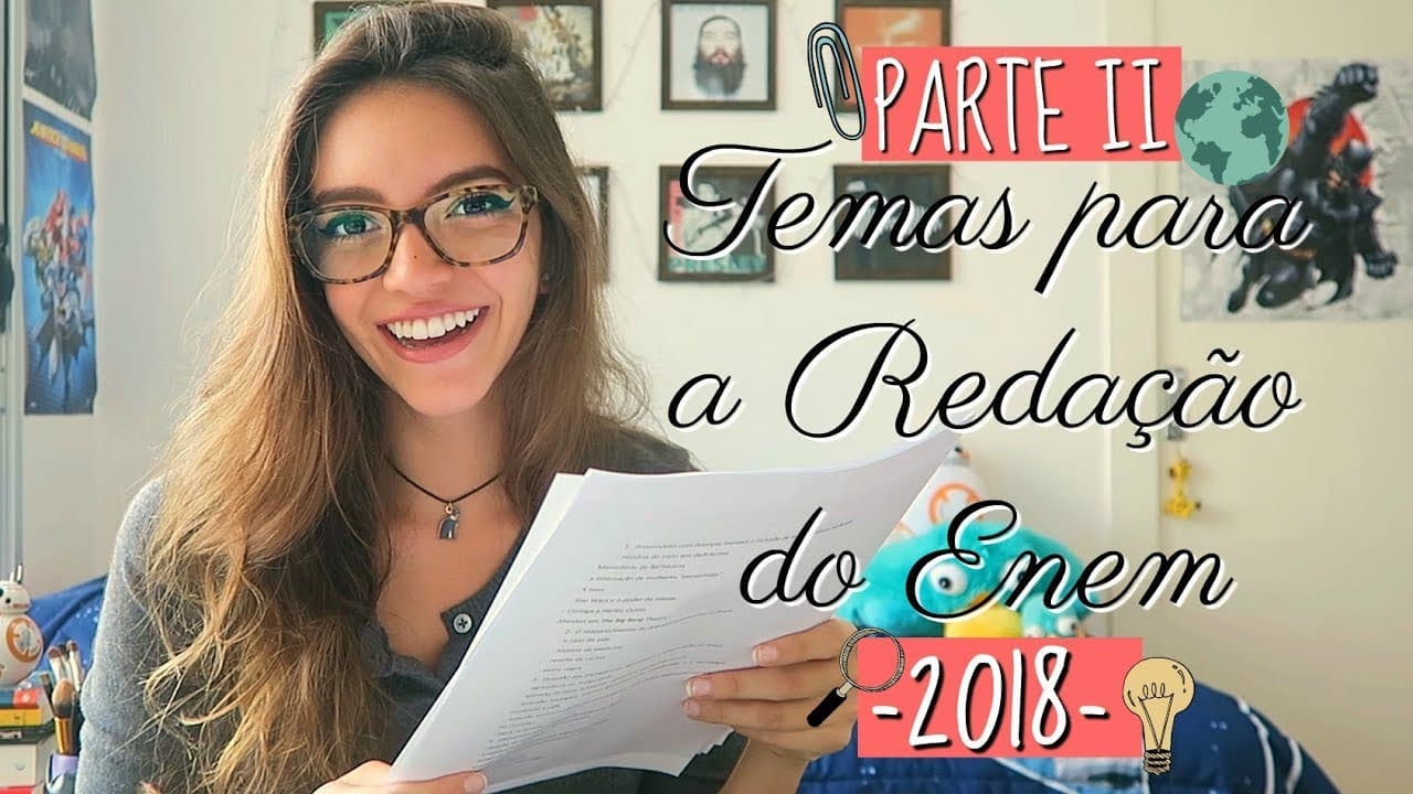 Thumbnail: 10 Temas Para Redação do Enem 2018 - PARTE 2 (Débora Aladim)