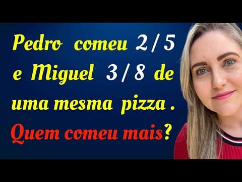 Thumbnail da aula: 😱🤯DUAS MANEIRAS DE COMPARAR FRAÇÕES!!! Matemática básica passo a passo!!