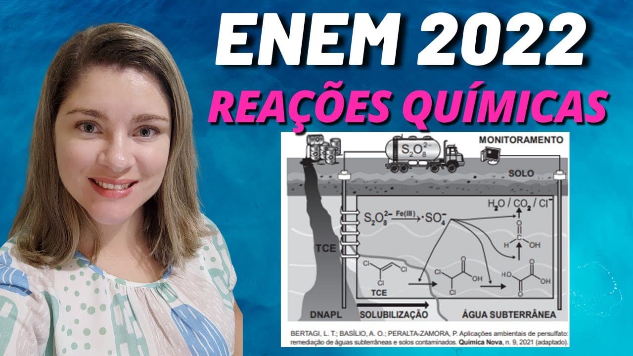 Thumbnail: Reações químicas | (Enem 2022) A figura ilustra esquematicamente um processo de remediação de solos