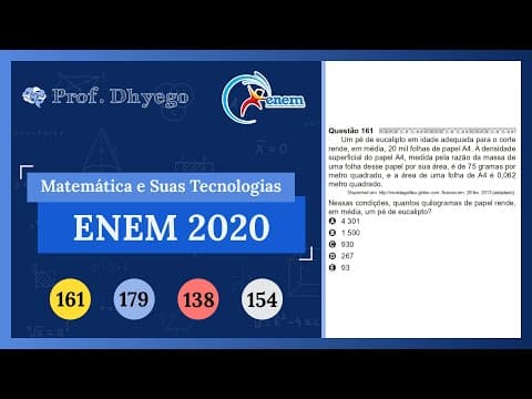 Thumbnail da aula: Um pé de eucalipto em idade adequada para o corte rende, em média, 20 mil folhas de papel A4. A den