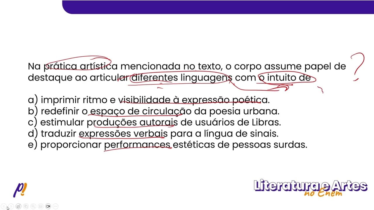 Thumbnail: ENEM 2020 - Séculos XX e XXI | Slam do Corpo é um encontro pensado para surdos e ouvintes...