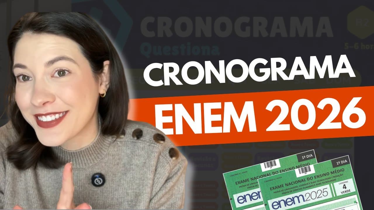 Thumbnail: CRONOGRAMA ENEM para quem está começando do ZERO!