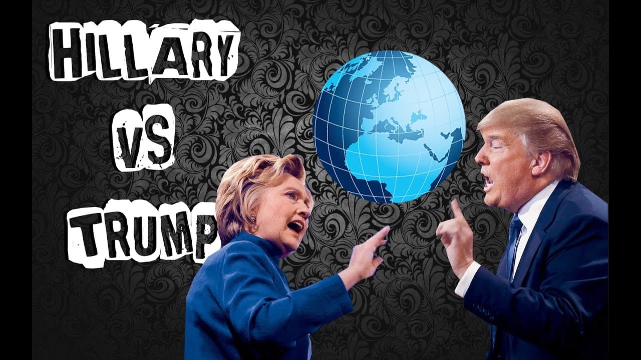 Thumbnail: Diferenças entre Hillary e Trump nas Relações Internacionais.