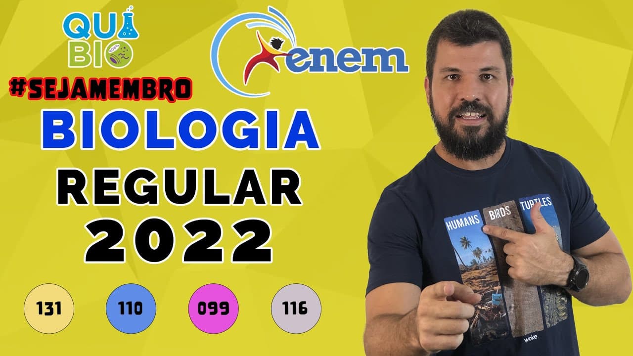 Thumbnail: ENEM 2022 - Questão 131 - Desde a proposição da teoria de seleção natural por Darwin os seres vivos