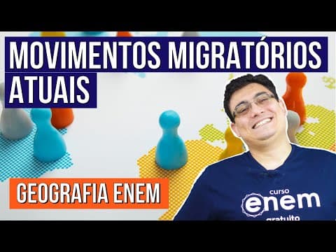 Thumbnail da aula: MOVIMENTOS MIGRATÓRIOS ATUAIS: causas e exemplos | Geografia para o Enem | Raphael Carrieri