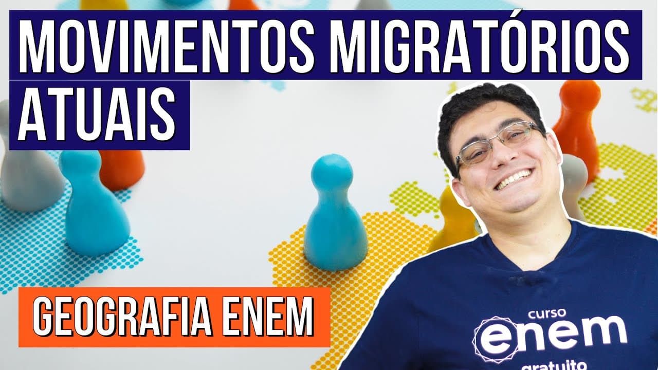 Thumbnail: MOVIMENTOS MIGRATÓRIOS ATUAIS: causas e exemplos | Geografia para o Enem | Raphael Carrieri