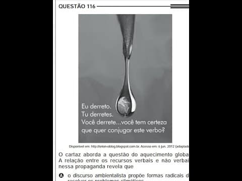 Thumbnail da aula: Enem  2013 questão 116 linguagens caderno amarelo