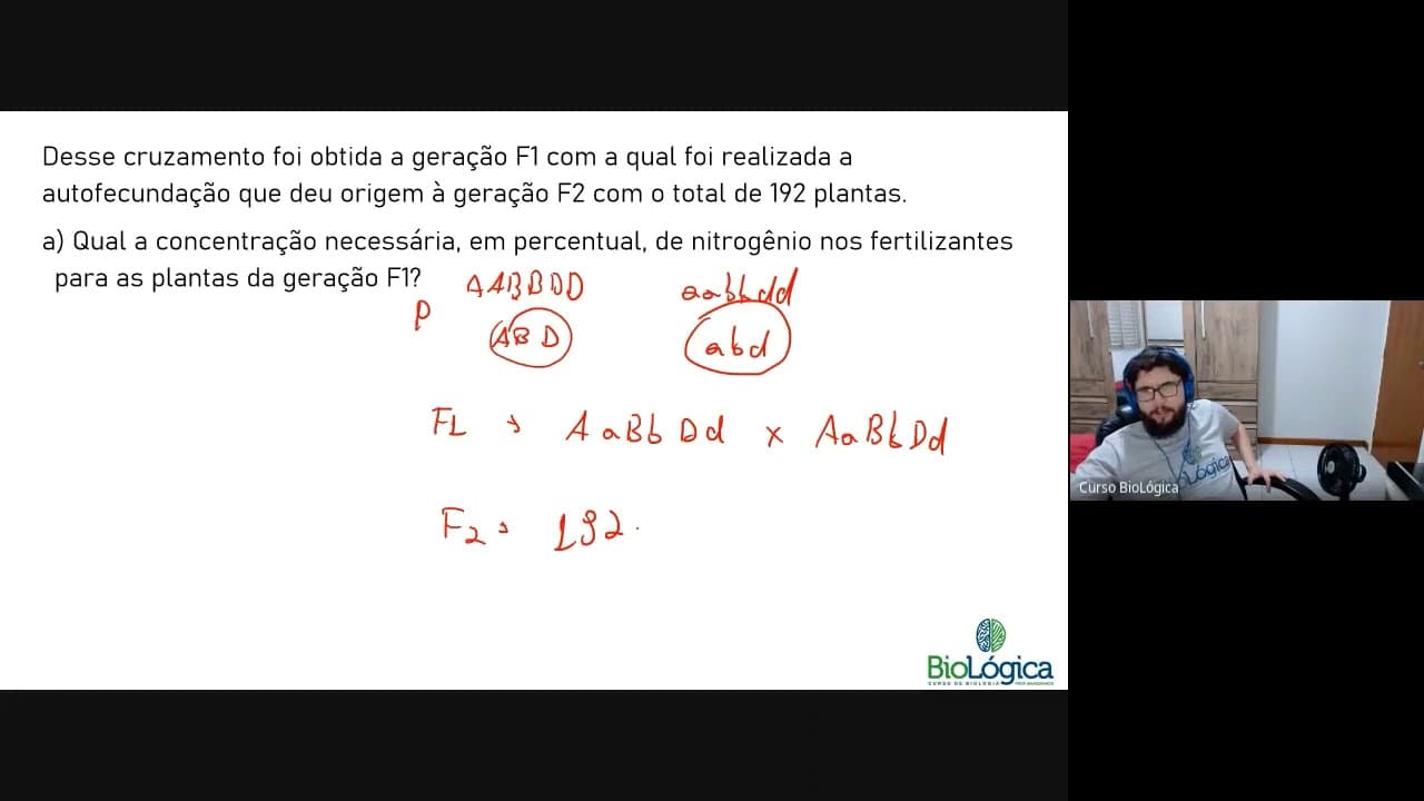 Thumbnail: Resolução - Discursiva  UFSC 2018 -  Interação Gênica