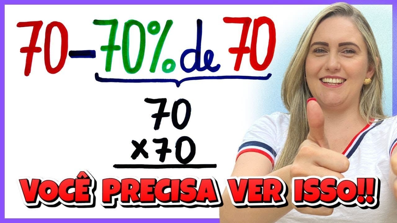 Thumbnail: Dica RÁPIDA de PORCENTAGEM! #euaprendicomAMOR