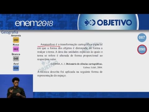 Thumbnail da aula: Objetivo Oficial - Resolução Comentada - Geografia - ENEM 2018 - 1º Dia