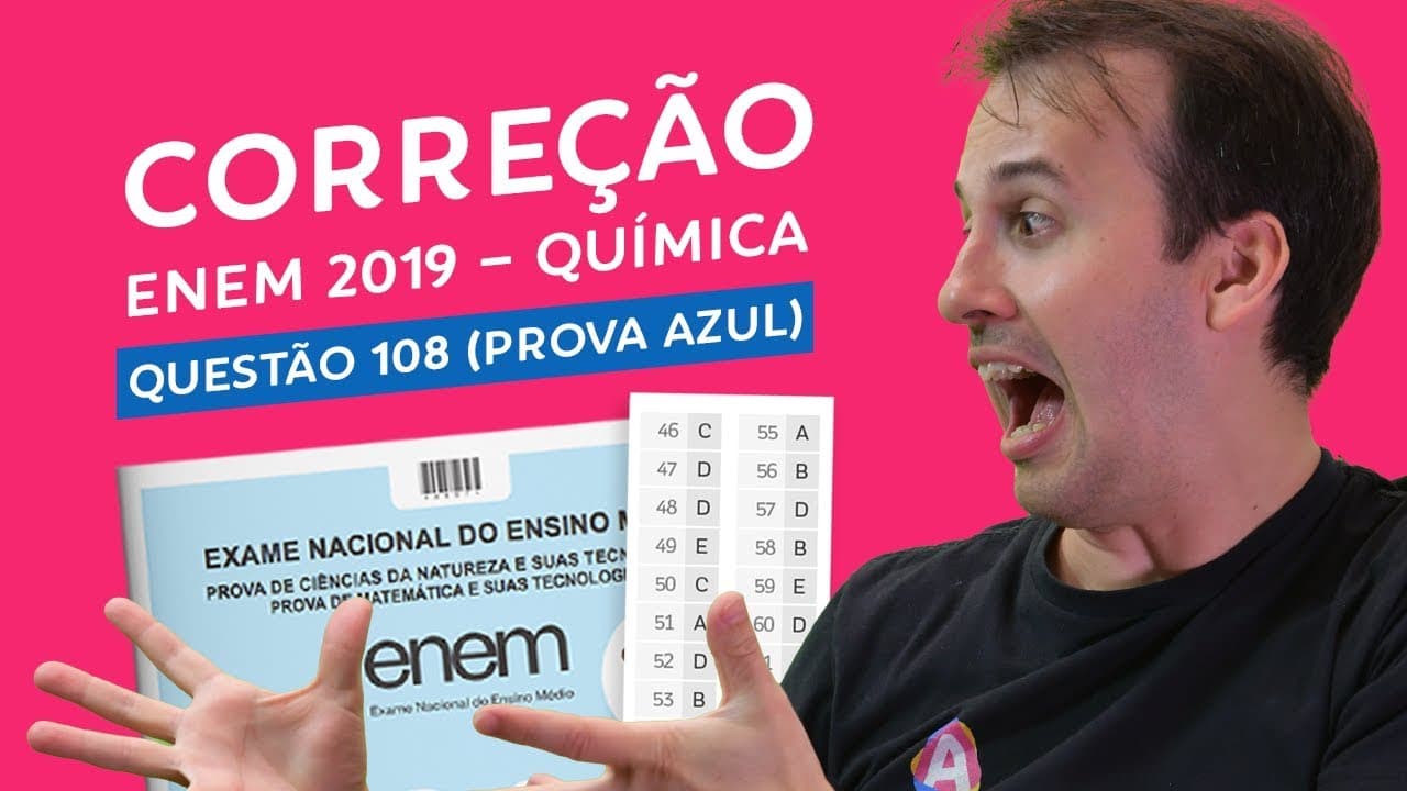 Thumbnail: Resolução ENEM 2019 - Prova Azul Q108 [Química]