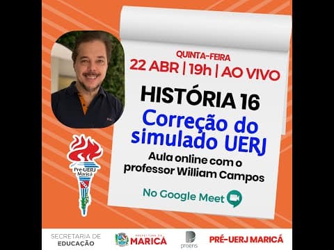 Thumbnail da aula: 7 questões sensacionais da UERJ - História com William Campos