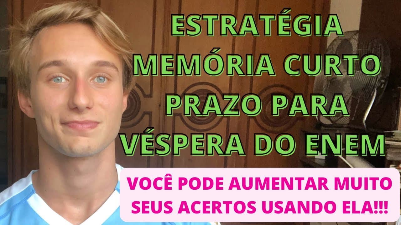Thumbnail: ESTRATÉGIA VÉSPERA ENEM FOCO NA MEMÓRIA DE CURTO PRAZO: REDUZA CHANCES DE ERRO!