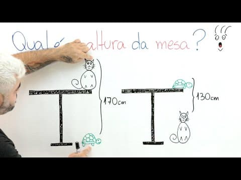 Thumbnail da aula: 😻🐢 QUAL É A ALTURA DA MESA? O problema de Raciocínio Lógico com GATO e TARTARUGA que BUGOU geral!
