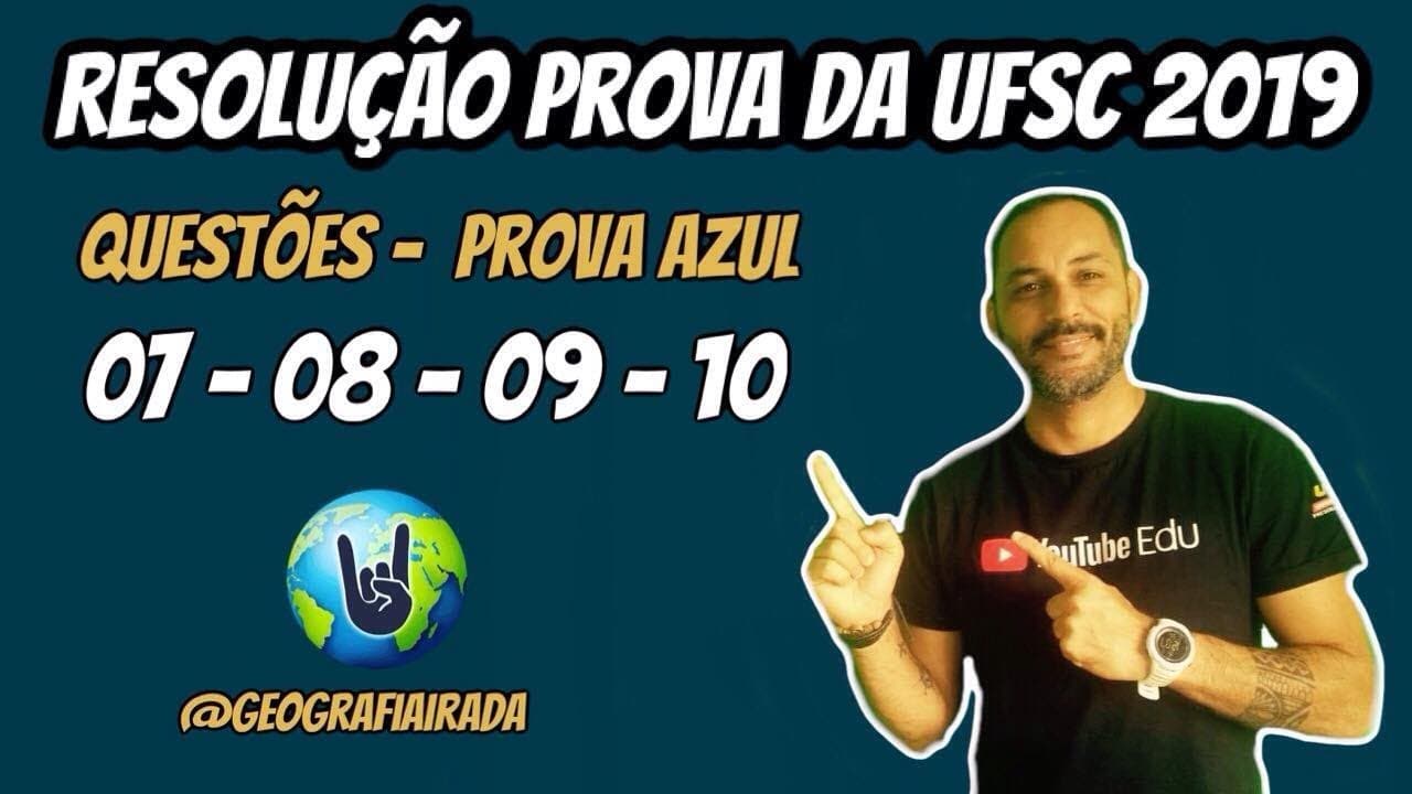 Thumbnail: PROVA DA UFSC 2019 - COMENTADA PARTE 1