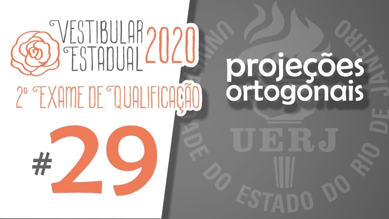 Thumbnail: 🔵 UERJ 2020 2ºEQ - MATEMÁTICA #29: (projeções ortogonais)