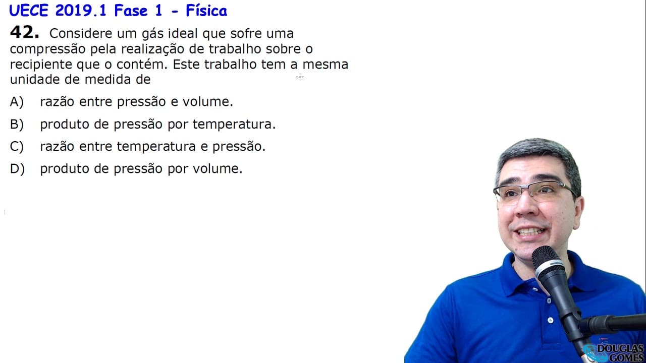 Thumbnail: Correção/Resolução/Comentário Vestibular UECE 2019.1 F1 Q42