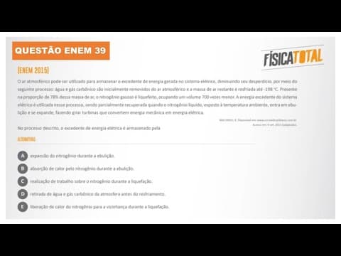 Thumbnail da aula: Lista 05 EXEMPLO 39 Trabalho Termodinâmico