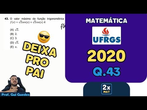 Thumbnail da aula: Resolução Matemática UFRGS 2020 - Questão 43 | Matemática em Dobro
