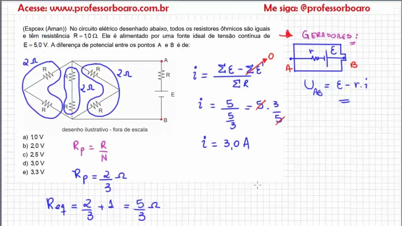 Thumbnail: EXERCÍCIOS PARA REVISÃO DE FÍSICA - Café com o Professor Boaro