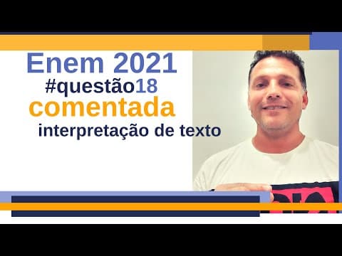 Thumbnail da aula: #Enem: questão comentada de língua português - interpretação