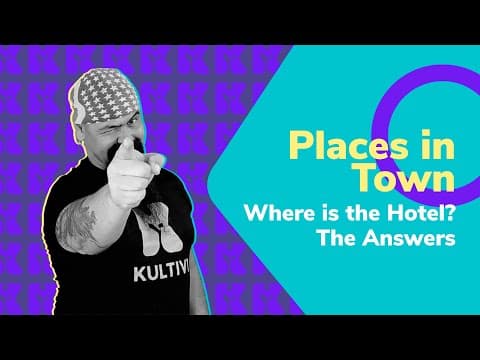 Thumbnail da aula: Places in Town | Where is the Hotel? The answers | Inglês 2.0 | Aula #97