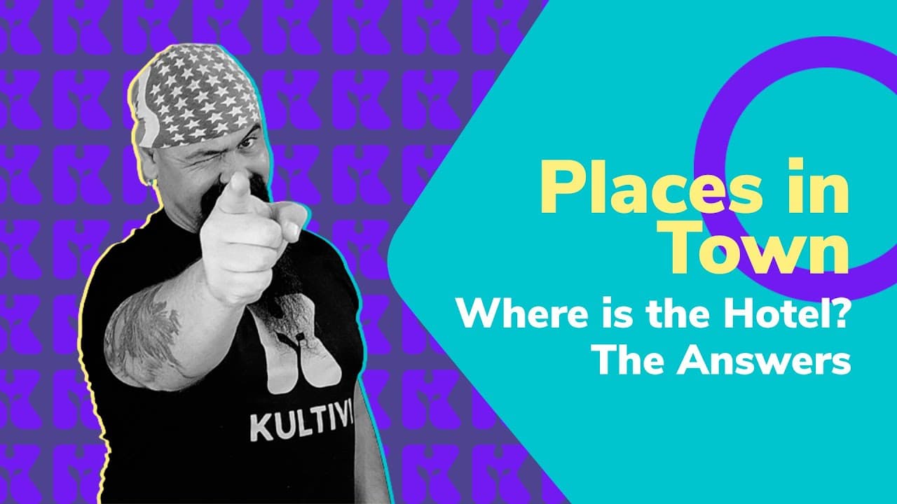 Thumbnail: Places in Town | Where is the Hotel? The answers | Inglês 2.0 | Aula #97