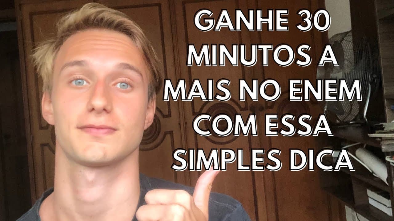 Thumbnail: GANHE TEMPO NA PROVA DO ENEM COM ESSA SIMPLES ESTRATÉGIA!