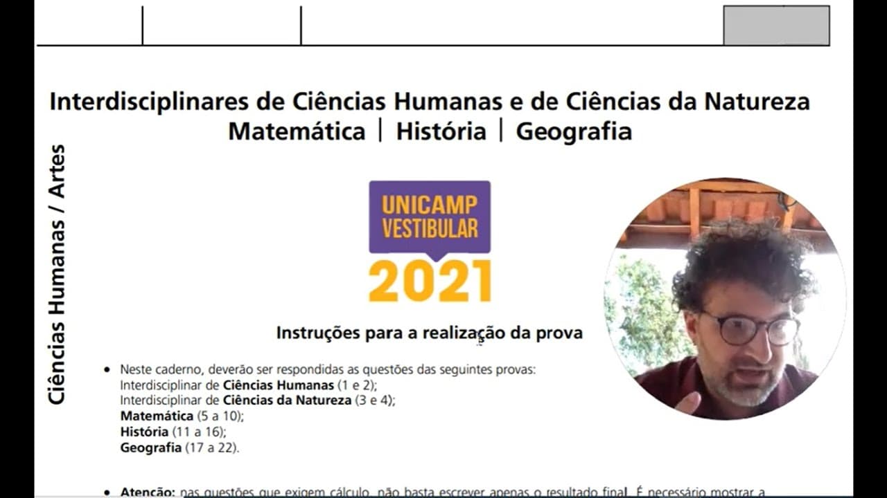 Thumbnail: Correção e comentários - A Geografia na 2ª Fase da UNICAMP 2021.