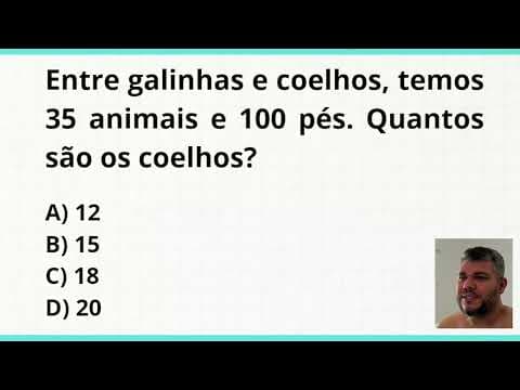 Thumbnail da aula: O Problema dos Coelhos e das Galinhas -  Já caiu em concurso!