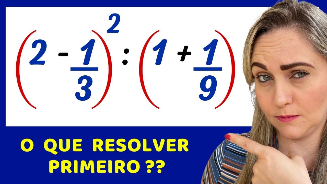Thumbnail: 🤯😱APRENDA AGORA EXPRESSÃO COM FRAÇÃO!!!  Matemática básica todo dia.📚🚀