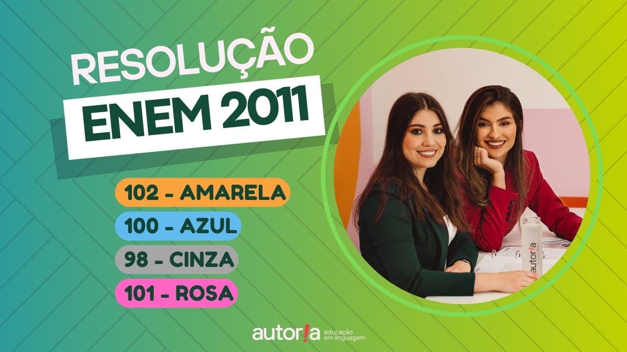 Thumbnail: Enem 2011 - Autoria Linguagem - Questão 102 | Linguagens, prova amarela