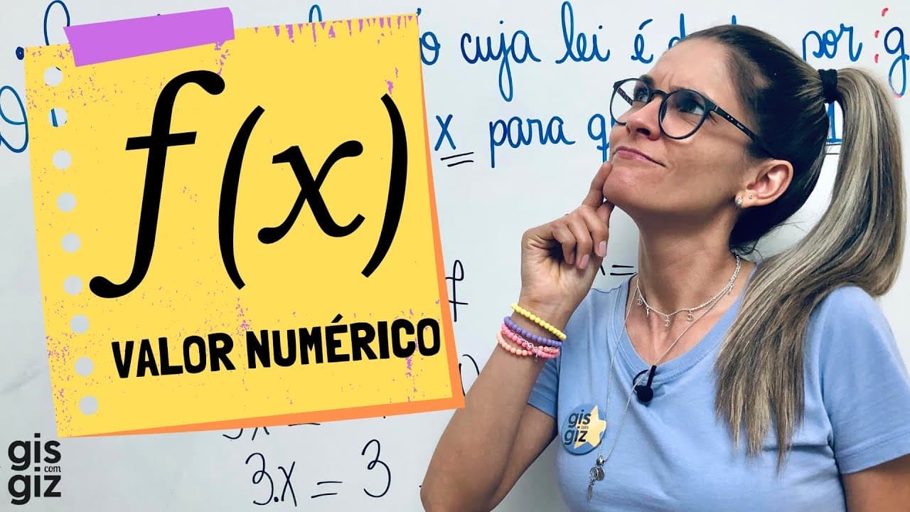 Thumbnail: VALOR  NUMÉRICO DE UMA FUNÇÃO DO 1° grau  | FUNCAO AFIM | EXERCÍCIOS AULA 3 \Prof. Gis/